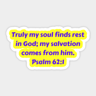 Bible Verse Psalm 62:1 Sticker